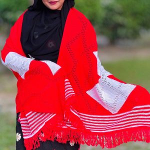শাল - Red & White